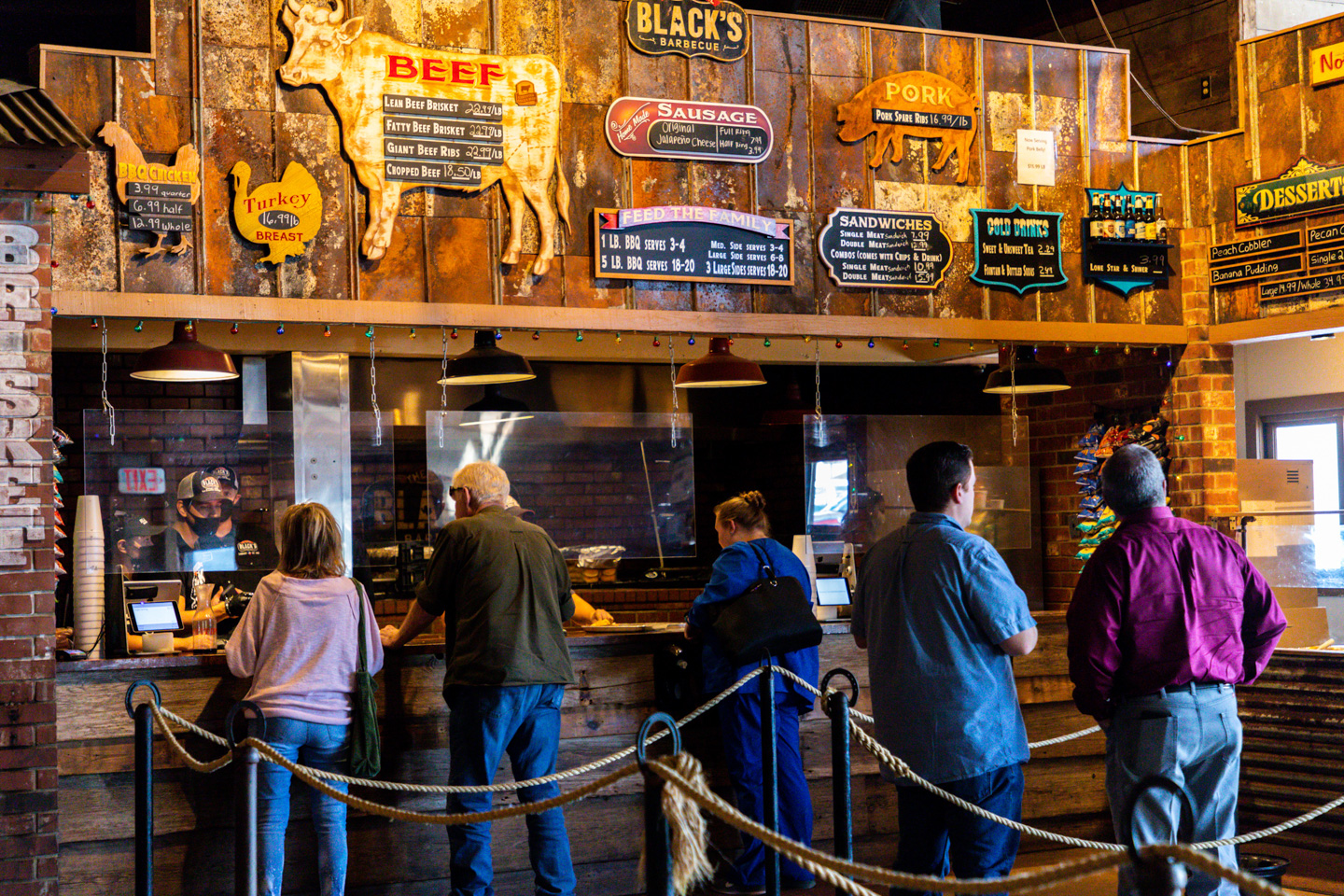 Customers Dining-in at Black's Barbecue New Braunfels